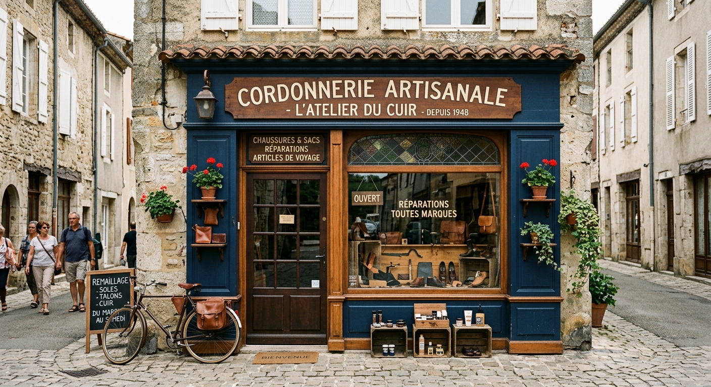 Façade d'une cordonnerie serrurerie artisanale à Toulouse
