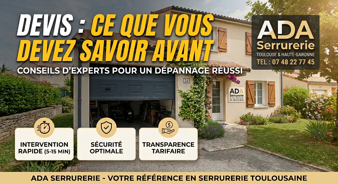 : Serrurier ADA à Toulouse présentant un devis serrurier toulouse officiel et transparent à un client